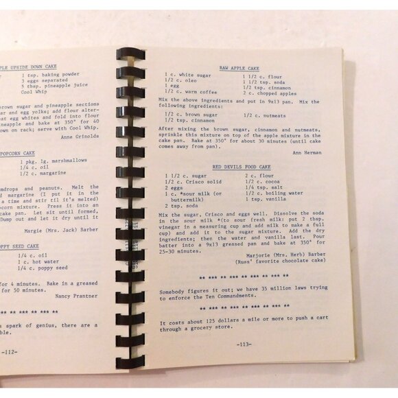Thank Heaven For Home Made Cooks Glenville Minnesota Methodist 1989 PB Spiral - Picture 6 of 6
